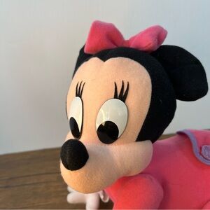 Disney Touch n Crawl Baby Minnie‎ Mouse Toddler Plush Toy 1995 Mattel Crawling l